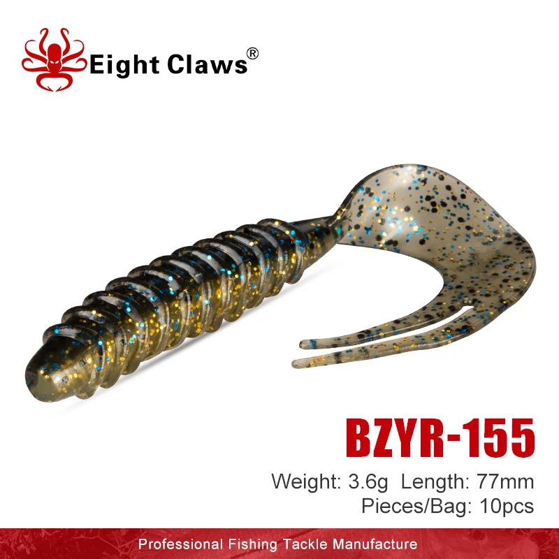 

Мягкая пластиковая рыболовная приманка с восьми когтями, 77 мм, 3,6 г, искусственная свимбейт, Воблер для джиггинга, онь, искусственный червь