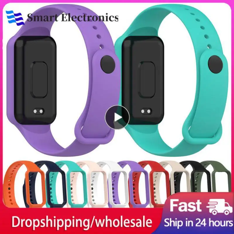 

Sports Wristband For Amazfit Band 7 Tpe Watch Strap Sport Watch Bracelet Thickened Wristband Bracelet Strap Silicone Strap