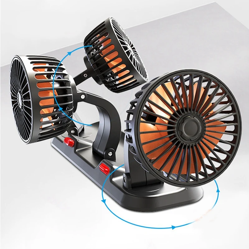 1 шт. Многофункциональный двухсторонний электрический вентилятор автомобильный