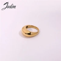high end shinny gold chunky finger stainless steel rings for women rings for women gift