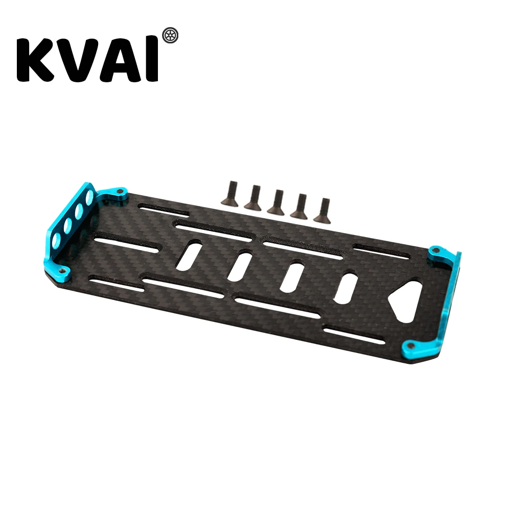 Черная Пластина для монтажа аккумулятора из углеродного волокна для 1/10 RC Crawler Axial SCX10 CC01 F350 D90 RC 4WD, обновленные запасные части