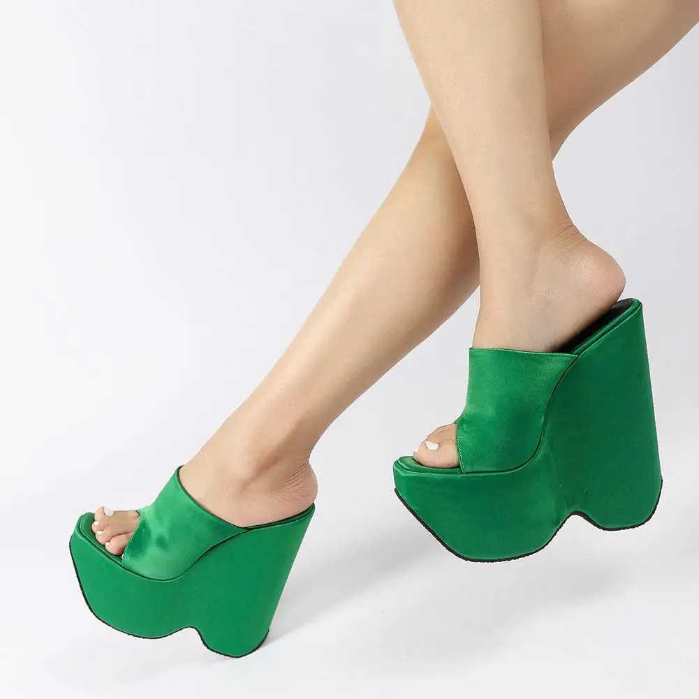 

Сандалии на танкетке женские, брендовые босоножки на высоком каблуке, модные однотонные шлепанцы на платформе, Повседневная Праздничная пляжная обувь, лето