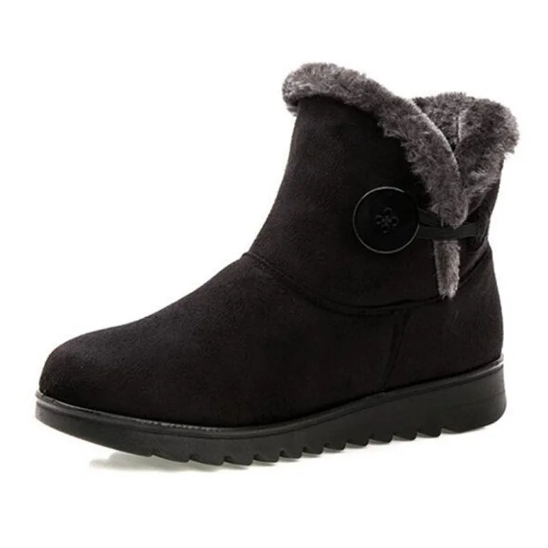 Women's Boots New Ladies Snow Boots Women's Large Size Mother Shoes Cotton Shoes Warm Middle-aged SnowBoots Cotton Botines Mujer