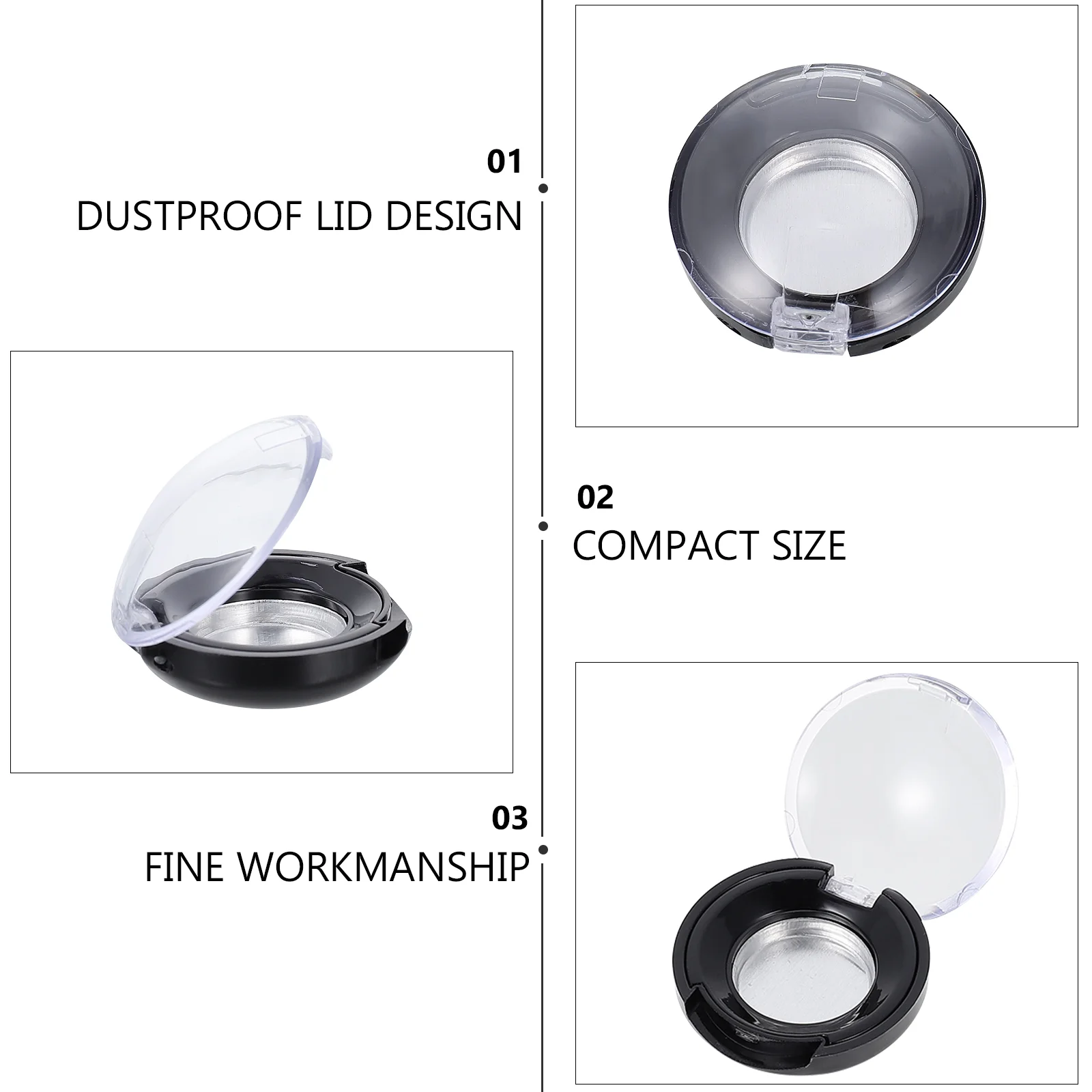 8 шт. пустой контейнер для теней век домашнего использования маленькая основа