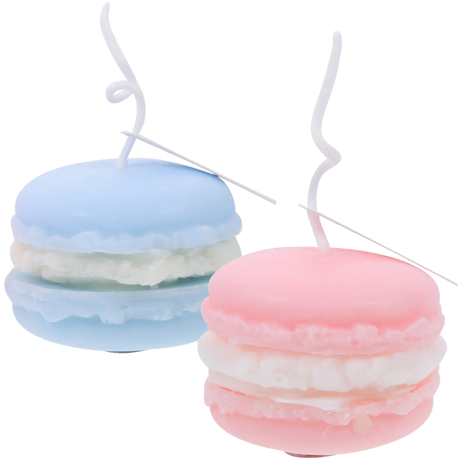 

2pcs Delicate Exquisite Decorative Macaron Scented Candles Dessert Fragrance Candles Wax Scented