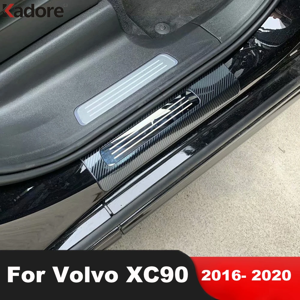 

For Volvo XC90 2016 2017 2018 2019 2020 Stainless Car Door Sill Scuff Plate Cover Trim Door Pedal Protector Guard Accessories