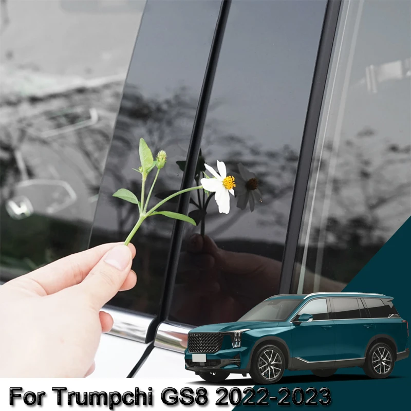 

Car Styling PVC Car Window Pillar Trim Sticker Middle BC Column Sticker External Auto Accessories Fit For Trumpchi GS8 2022-2023