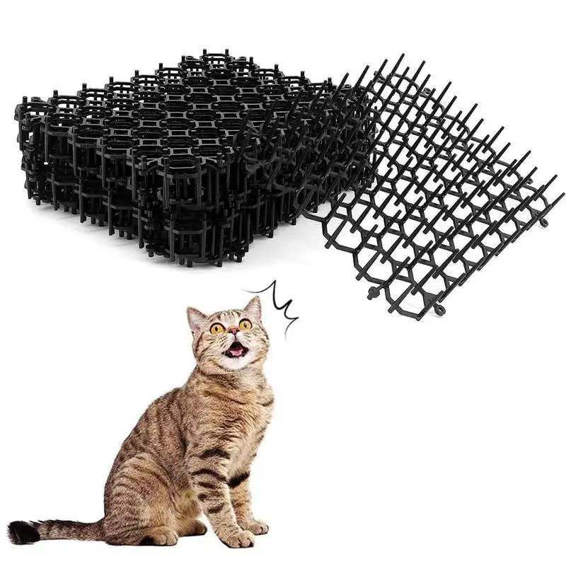 

12Pcs Cat Scat Mat With Spikes Weatherproof And Durable Washable Pet Accessories Wide Use For Dogs Cats Indoor And Outdoor