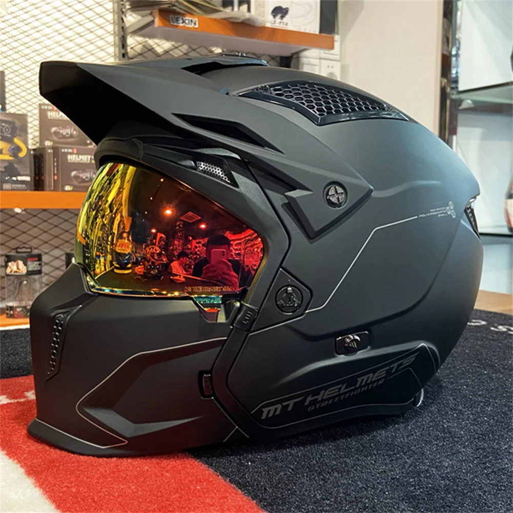 

DOT ECE Approved MT Vintage Modular Full Face Motorcycle Helmet Safety Downhill Removable Chin Motocross Racing Casque Moto