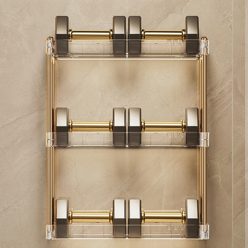 Стеллаж для хранения полотенец в ванную комнату многослойный металлический