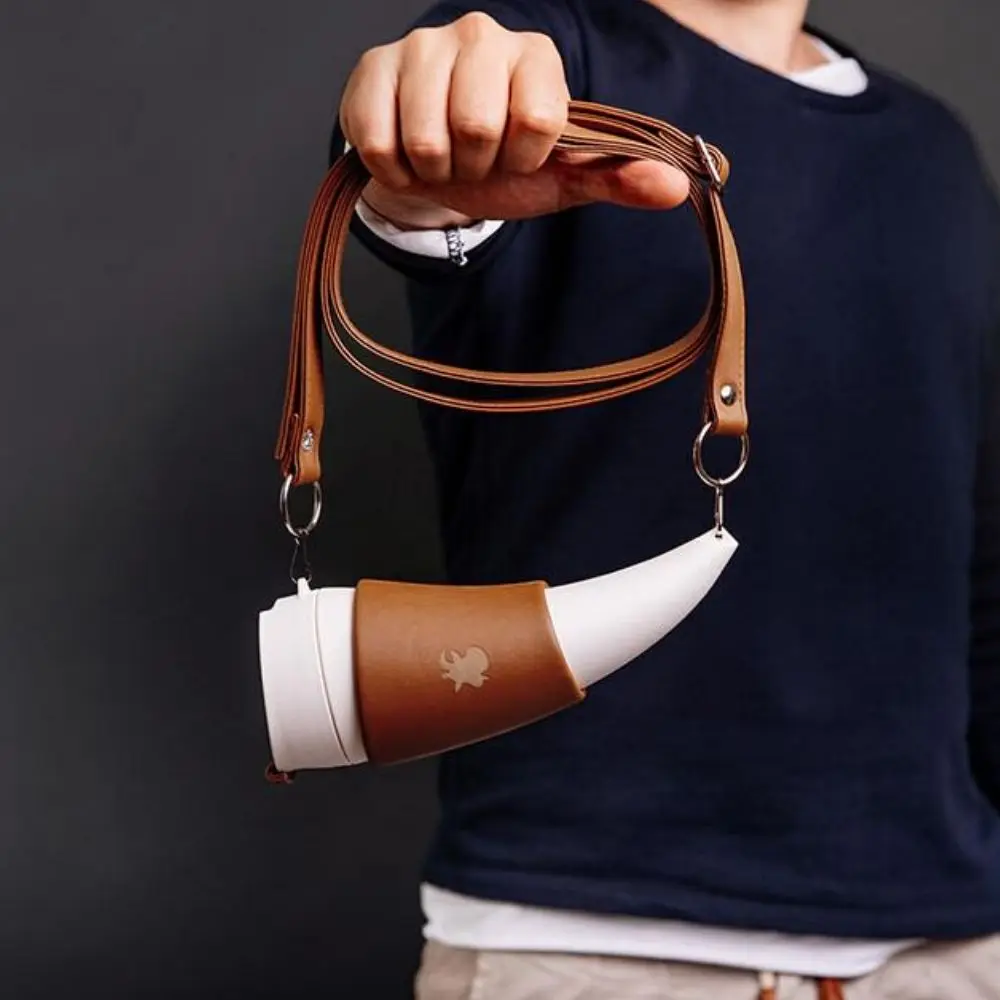 

Креативная кофейная кружка с козьими рожками 230 мл Термокружка Из Нержавеющей Стали вакуумная кружка для чая бутылка для воды с веревкой до...