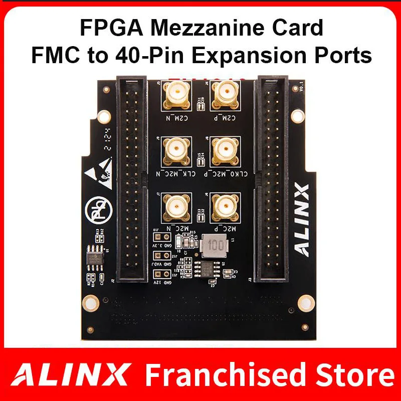 ALINX FL1010: FMC LPC Interface to 40-Pin Expansion Ports Interface Adapter Board FMC Daughter Board for FPGA Board