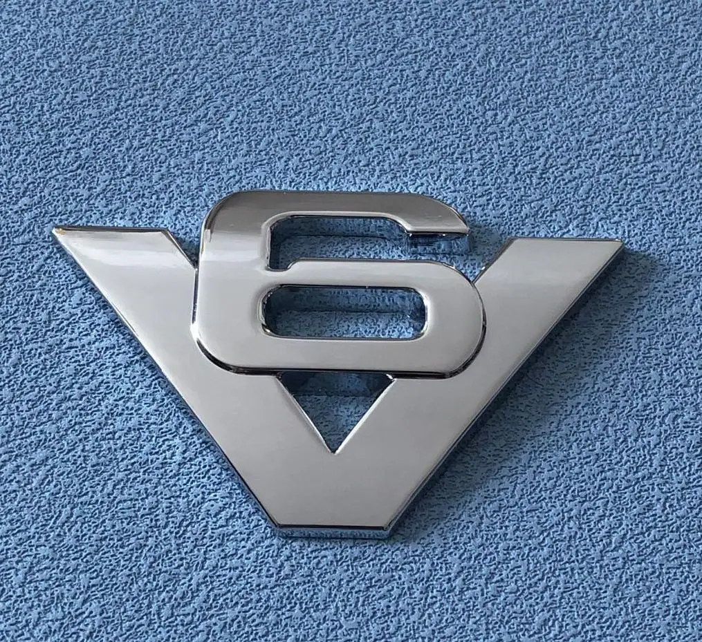 

1X 3D металлический автомобильный Стайлинг V6 V8 логотип смещения крыло багажник задняя наклейка эмблема значок наклейка