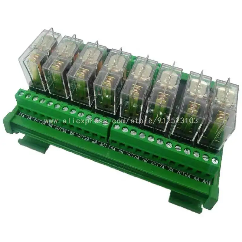 

Coil voltage 12V or 24V 8-channel relay driver board module module Omron PLC board MCU isolation amplifier board