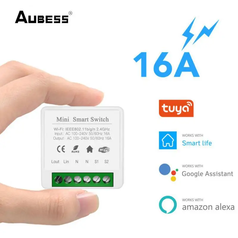 

Wifi DIY Smart Switch 16A 2-Way Control Switch Breaker Smart Home Tuya Smart Life APP Control Via Alexa Google Home Yandex Alice