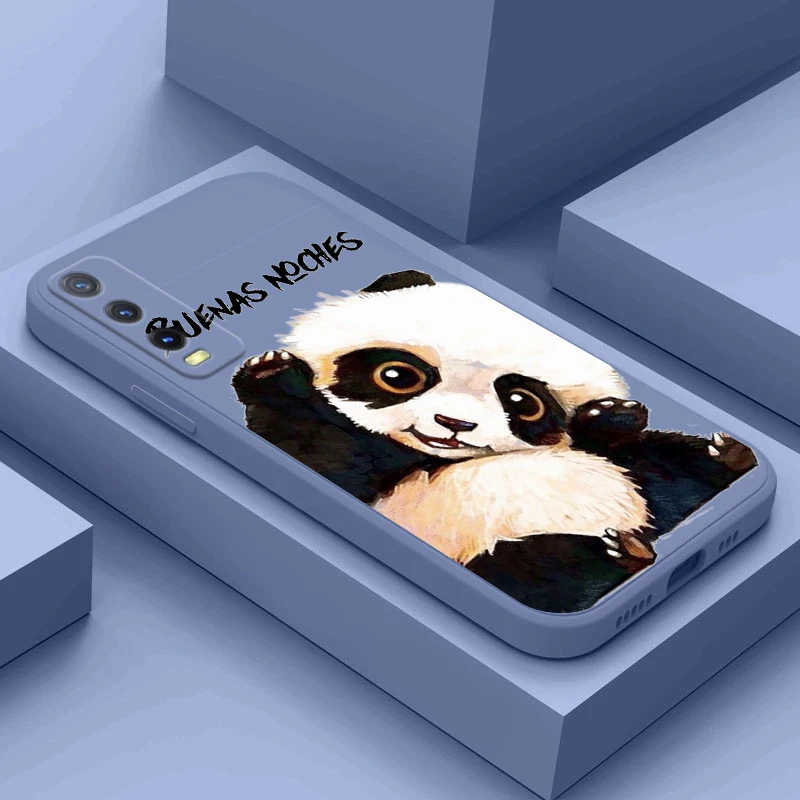 Чехол для телефона для Vivo Y35 Y30 Y50 V20 E V21 V21E V20 V20SE V23E V25 PRO 4G 5G cute panda