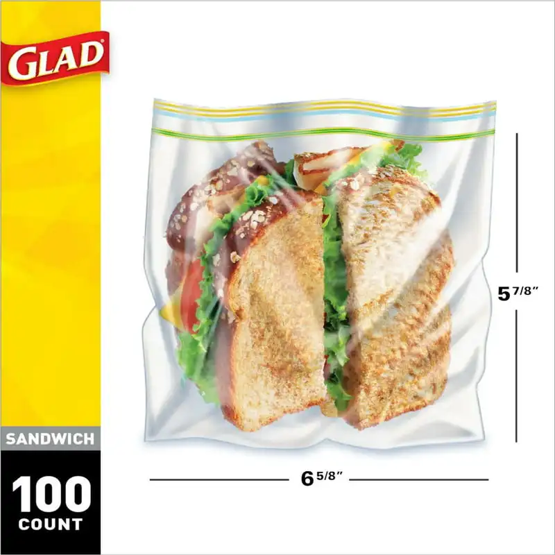 

Zipper Bags, 100 count Heat sealer plastic bag Cereal bar packaging Vacuum sealer bags Vacuum sealer machine Bag sealer Mini bag