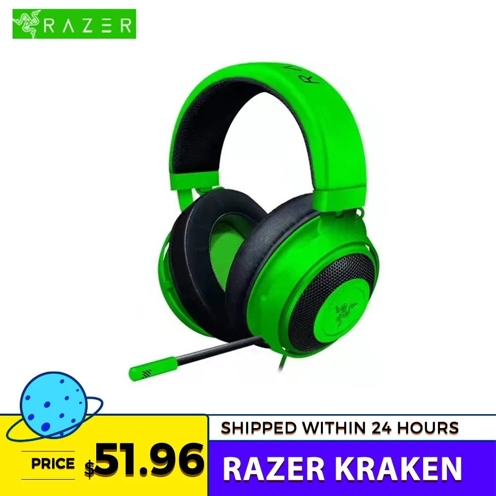 

Razer Kraken Pro V2 Gaming Headset Thx 7.1 Sound Eusb Wired e-sports Game Headset