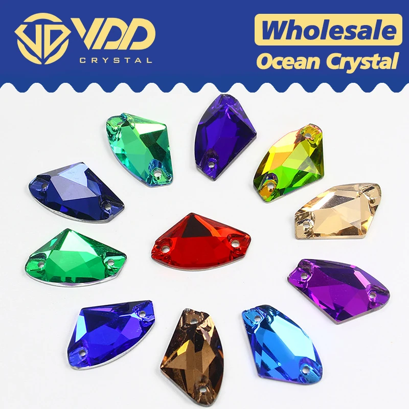 VDD 100 шт., оптовая продажа, Галактическое шитье, Кристалл K9, стеклянные стразы, пришивные камни с плоским основанием, украшения для сумок, одежды, платьев