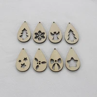 earrings pendant shapes 50 pieces laser cut wood blank unpainted jewelry craft ornaments diy jewelry making kit wholesale