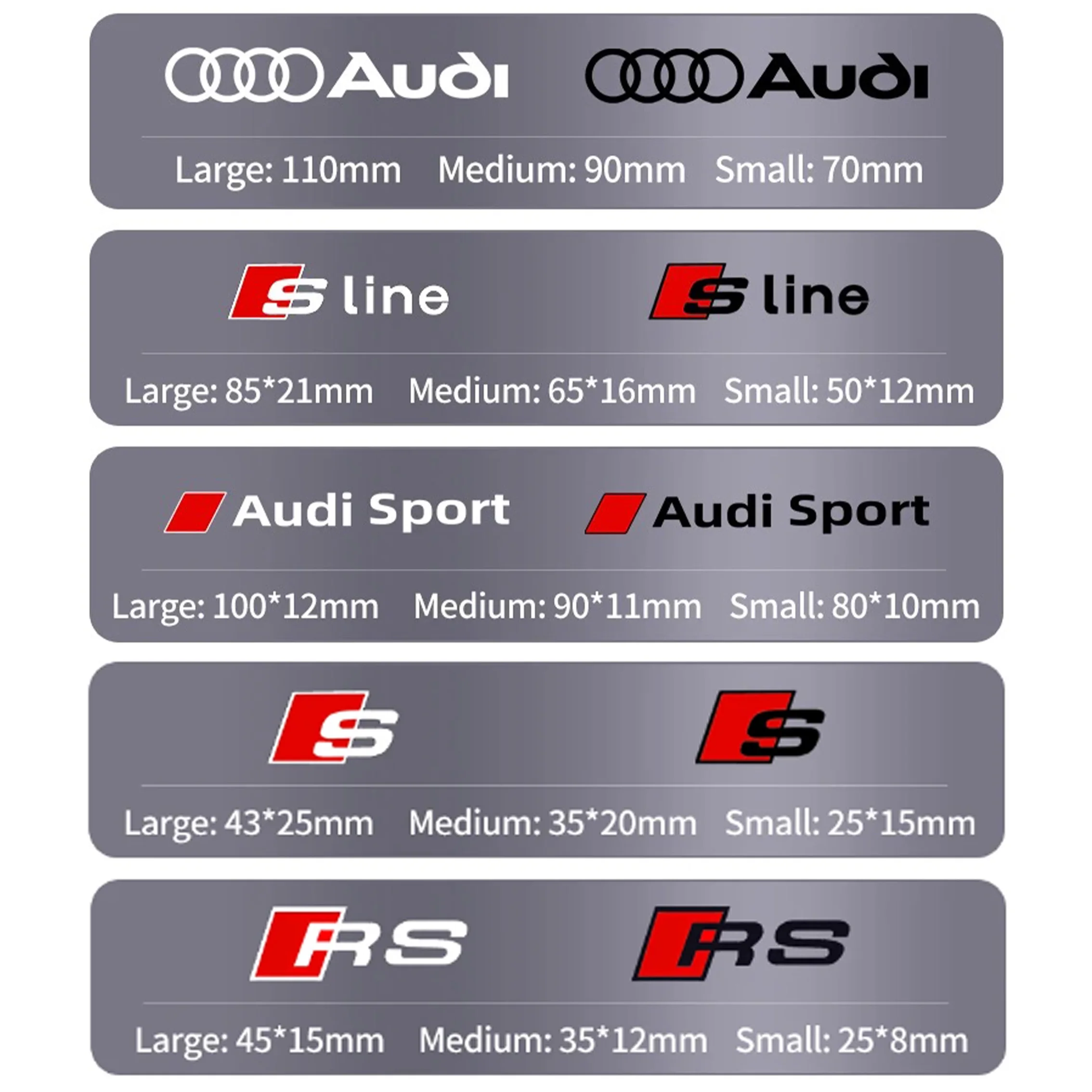 Наклейки на обложку тормозного суппорта для Audi Sport S Sline A3 A6 A4 A5 A7 RS4 RS5 RS6 RS3 RS7 A4L A6L S3 S6