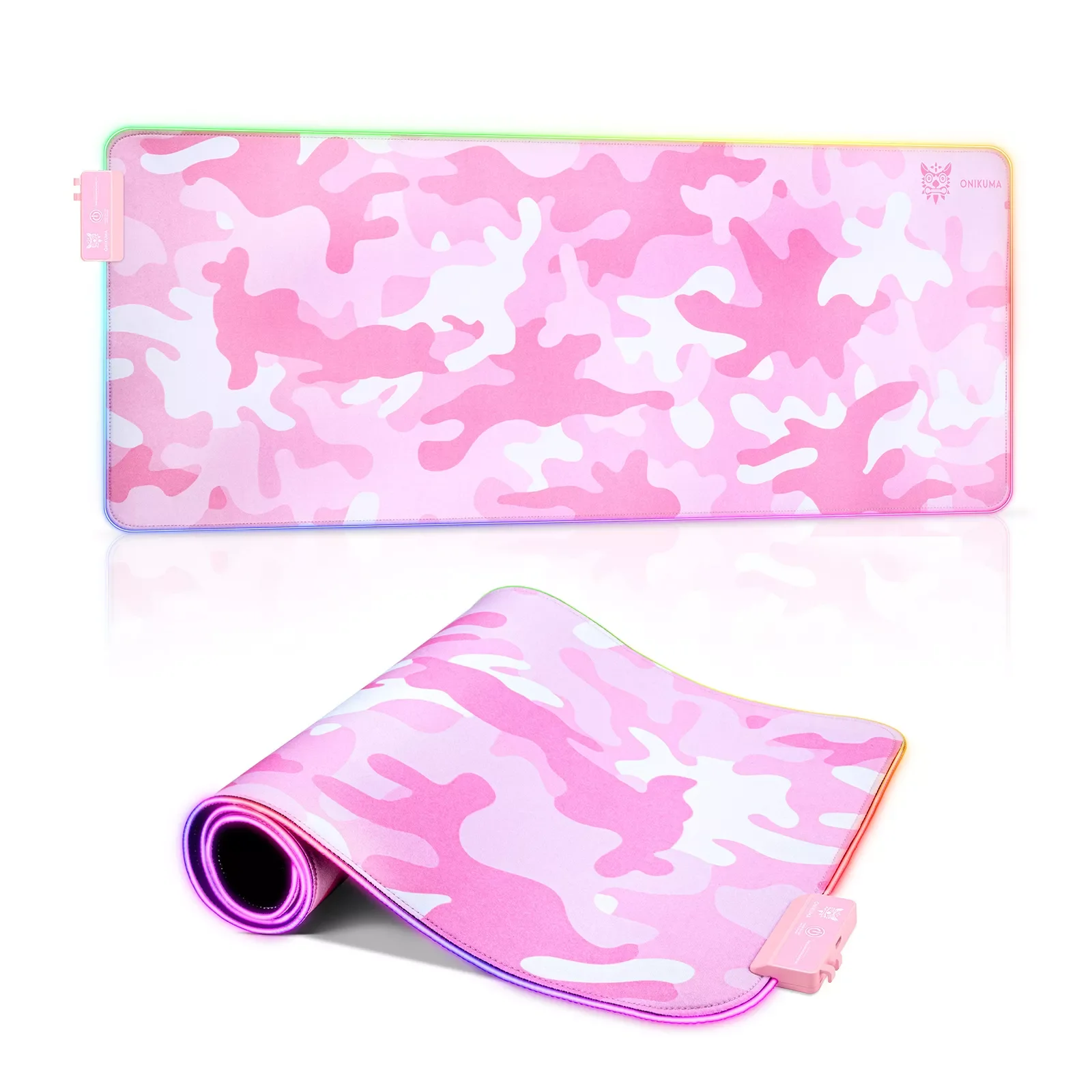 

NEW ONIKUMA Pink Gaming Mouse Pad RGB Backlit Mouse Pad Gamer Mousepad 800x300mm Large keyboard Desk Mat