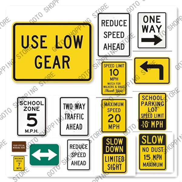 

New Road Mark Reduces Forward Speed, Aluminium Metal Team Mark Heavy Job Mark 8X12 Inc. Road Bar Decorama Pub