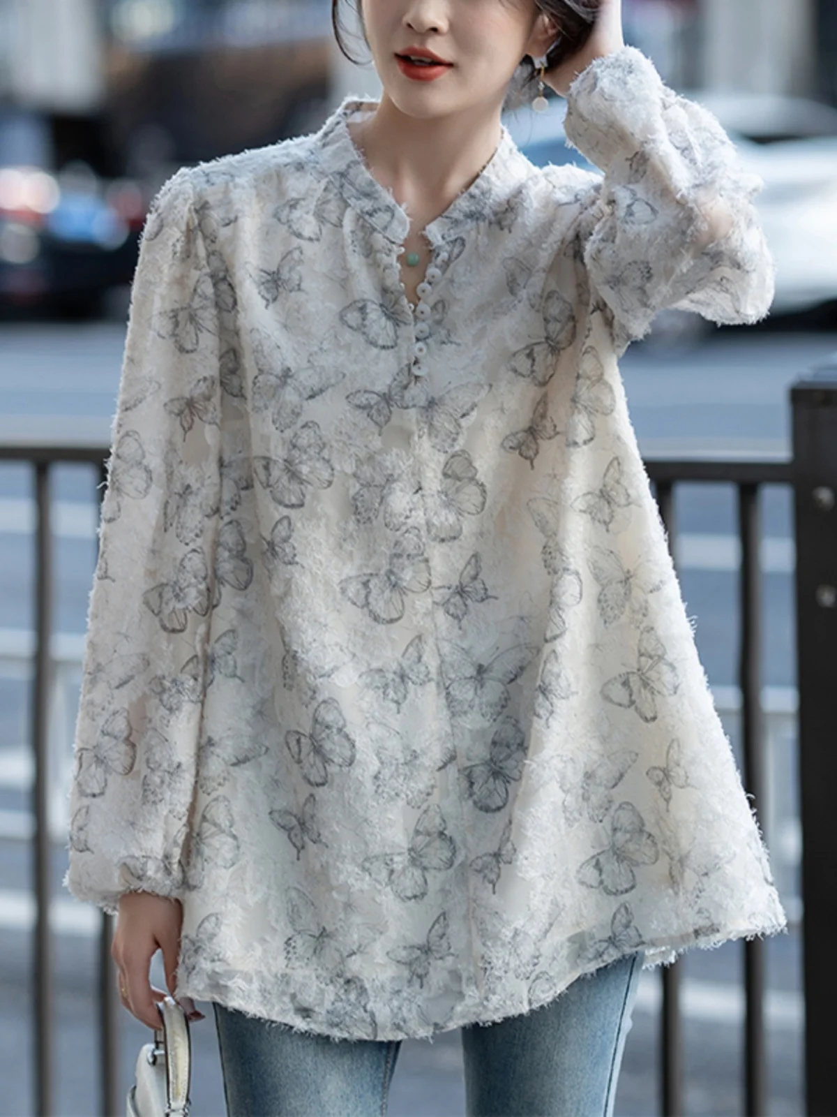 Новинка рубашки с воротником-стойкой в китайском стиле новинка 2024 шикарная