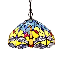 retro mediterranean chandelier creative dining living room corridor porch balcony atmosphere stained glass chandelier