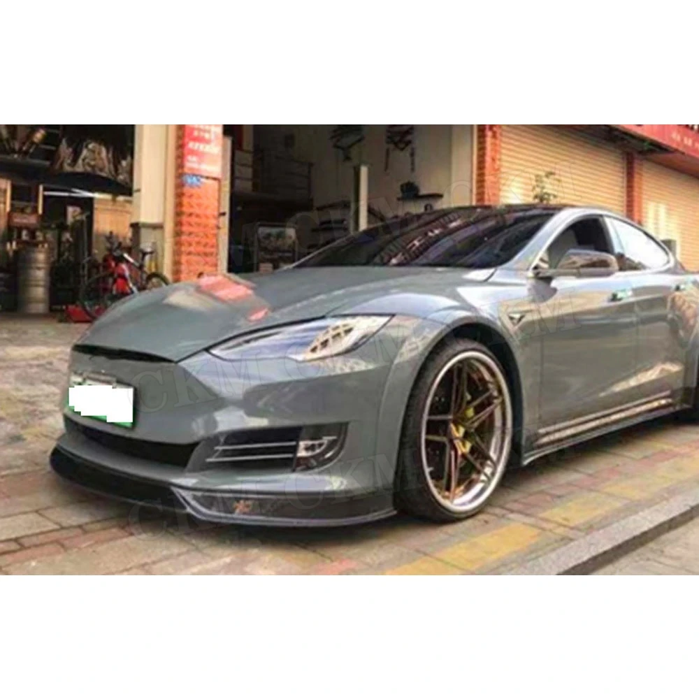 Передний спойлер из углеродного волокна защита бампера для Tesla Model S 70D P85D 90D P100D