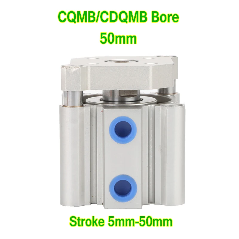 

CQM CDQM CQMB50 CDQMB50 Пневматический Компактный цилиндрический направляющий стержень ход 5-50 мм Двойное действие одно действие