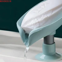 leaf shape soap holder with diversion plastic self draining soap holder with suction cup shower soap holder bathroom