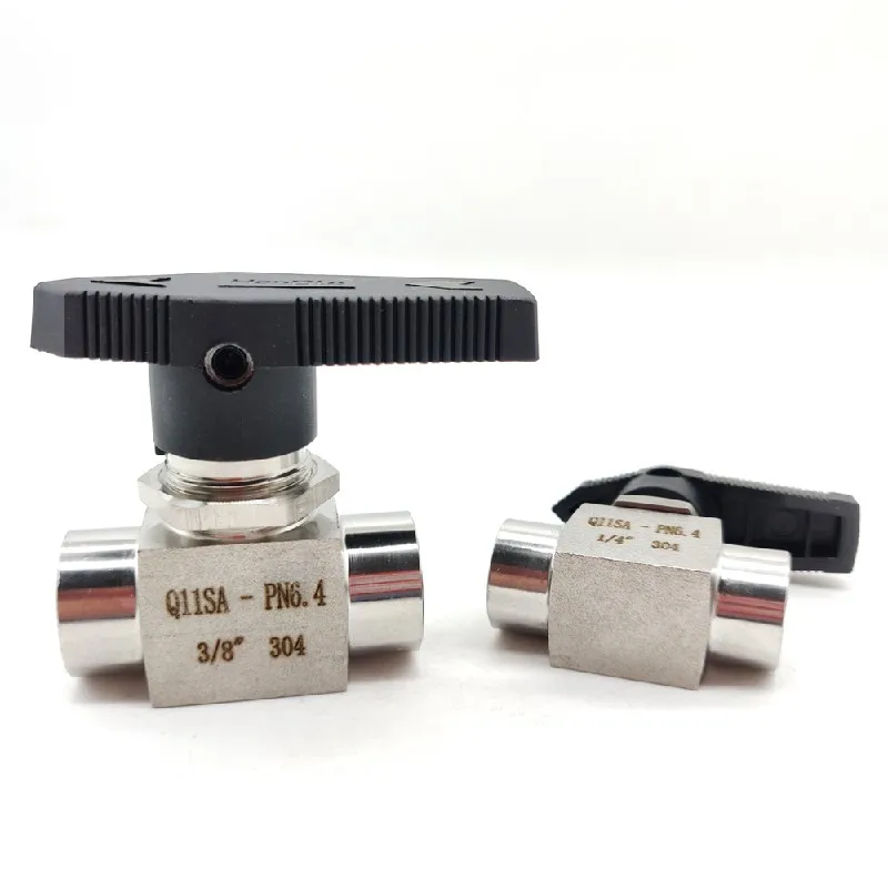 

Female Thread Ball Valve 1/8 "1/4" 3/8 "1/2" 3/4 "BSP Stainless Steel 304 Tekanan Tinggi Suhu Tinggi 2 Way Ball Valve