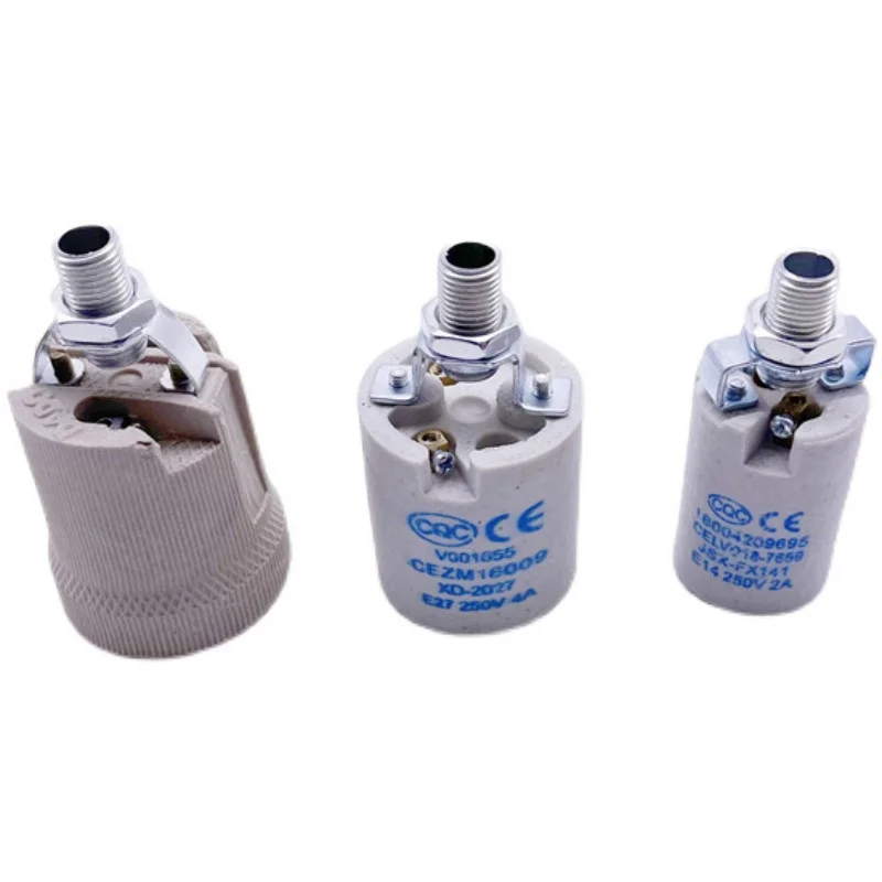 Патрон керамический с резьбой E14/E27 устойчивый к высоким температурам держатель