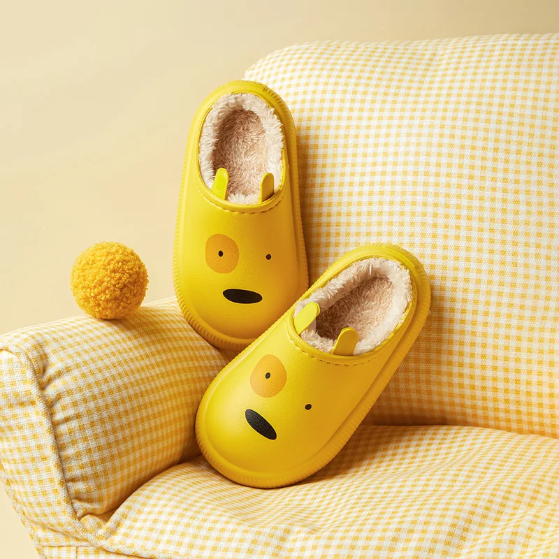 

Cheerful Mario Kids Cotton Slippers Cute Winter Indoor and Outdoor Non-slip Warm Soft Bottom Padded