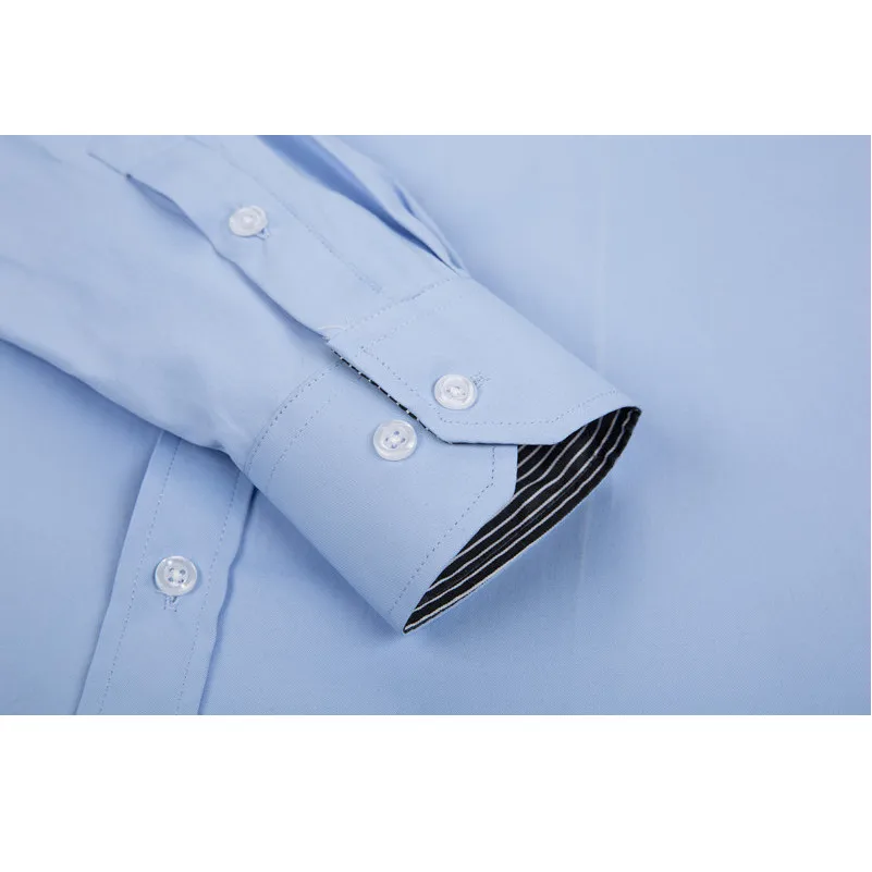 VISADA JAUNA Men Shirts New Arrivals Slim Fit Male Shirt Solid Long Sleeve Men's Shirt British Style Fashion Mannen Shirts N8850