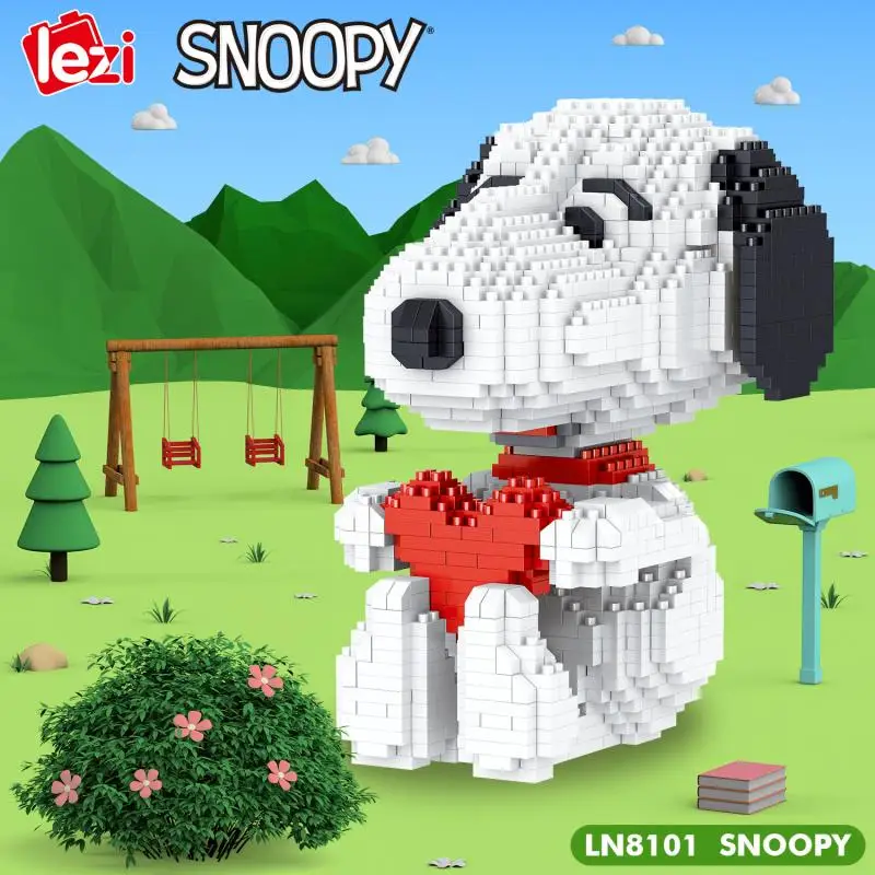 

New 2022 Kawaii Sanrio Snoopy Series Diamond Tiny Particles Difficult Adult Building Toys Building Blocks Toys for Girls