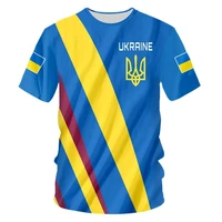 2022 mens t shirt 3d print logo flag oversize map printed wholesale dropshipping 6xl jersey football ukraine summer tshirt 6xl