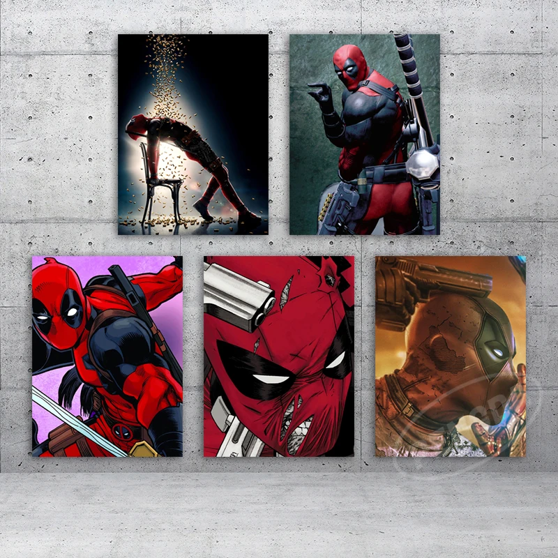 

Marvel Movie Canvas Paintings Deadpool Creative Posters Bullet Casings Modular Pictures The Avengers Prints Home Decor Wall Art
