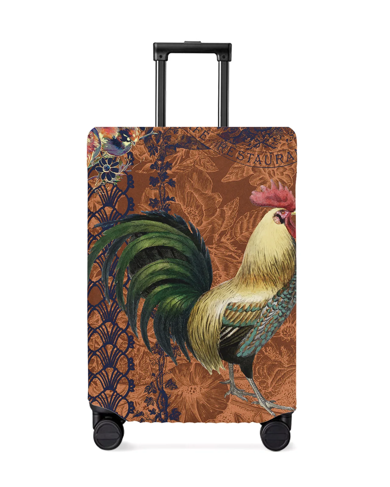 

Rooster Retro Brown Travel Luggage Cover Elastic Baggage Cover For 18-32 Inch Suitcase Case Dust Cover Travel Accessories