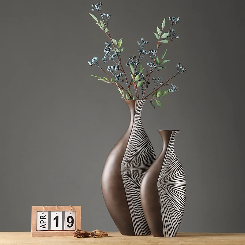 

Funky Floor indoor indoor Pots Nordic Style Modern Art Grand Vase Minimalist Tv Stand macetas florero desk vase Home decoration