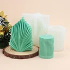 3D форма для свечи с фестонами, силиконовая форма с геометрической линией, сделай сам, большая форма для свечи с фестонами, товары для изготовления свечей