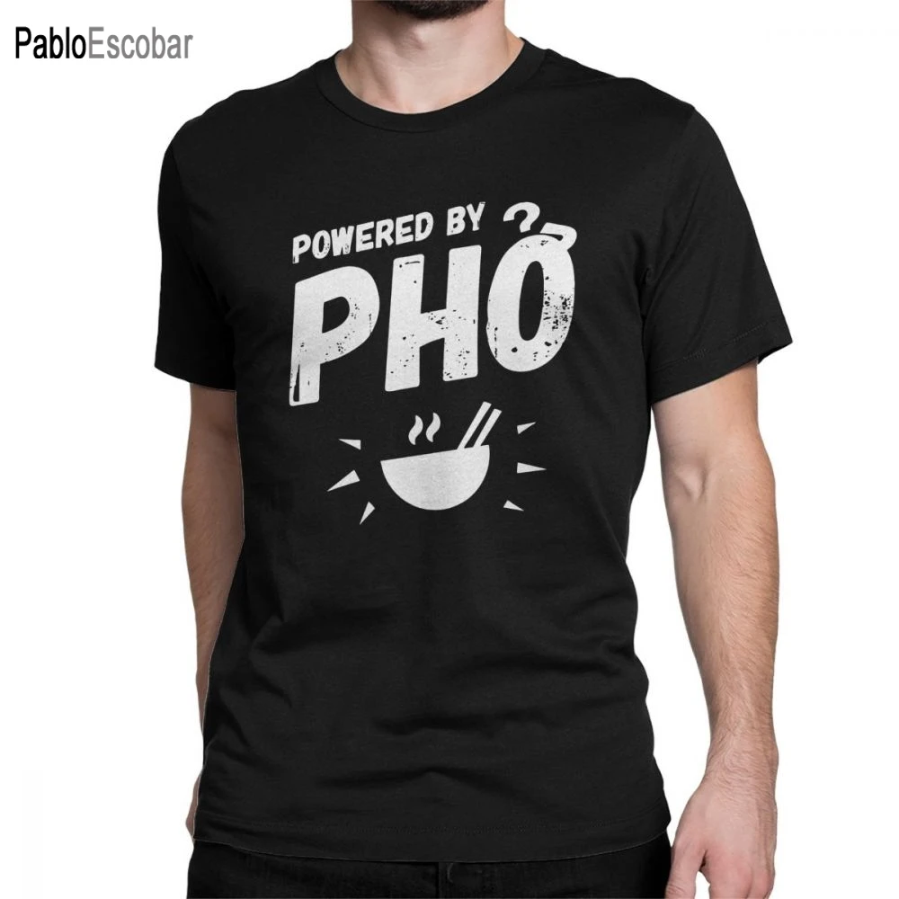 

Мужские футболки с питанием от Пхо, суповая лапша, еда, любовь, вьетнамская лапша, юмор, 100% хлопок, футболка с коротким рукавом, женская