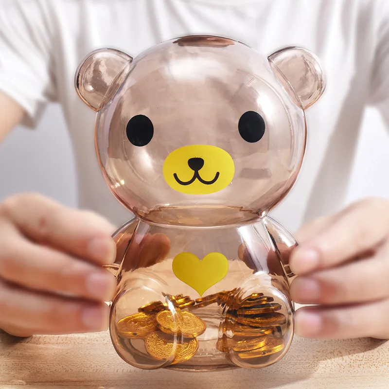 сейф для денег копилка Копилка Kawaii Bear экономии коробка монет банка украшение