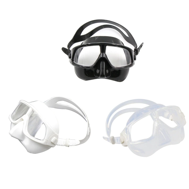 Convenient Snorkeling Mask Snorkel Scuba Diving Goggles w/ Anti-fog Coated Glass Snorkel Diving Mask Gift for Men Women