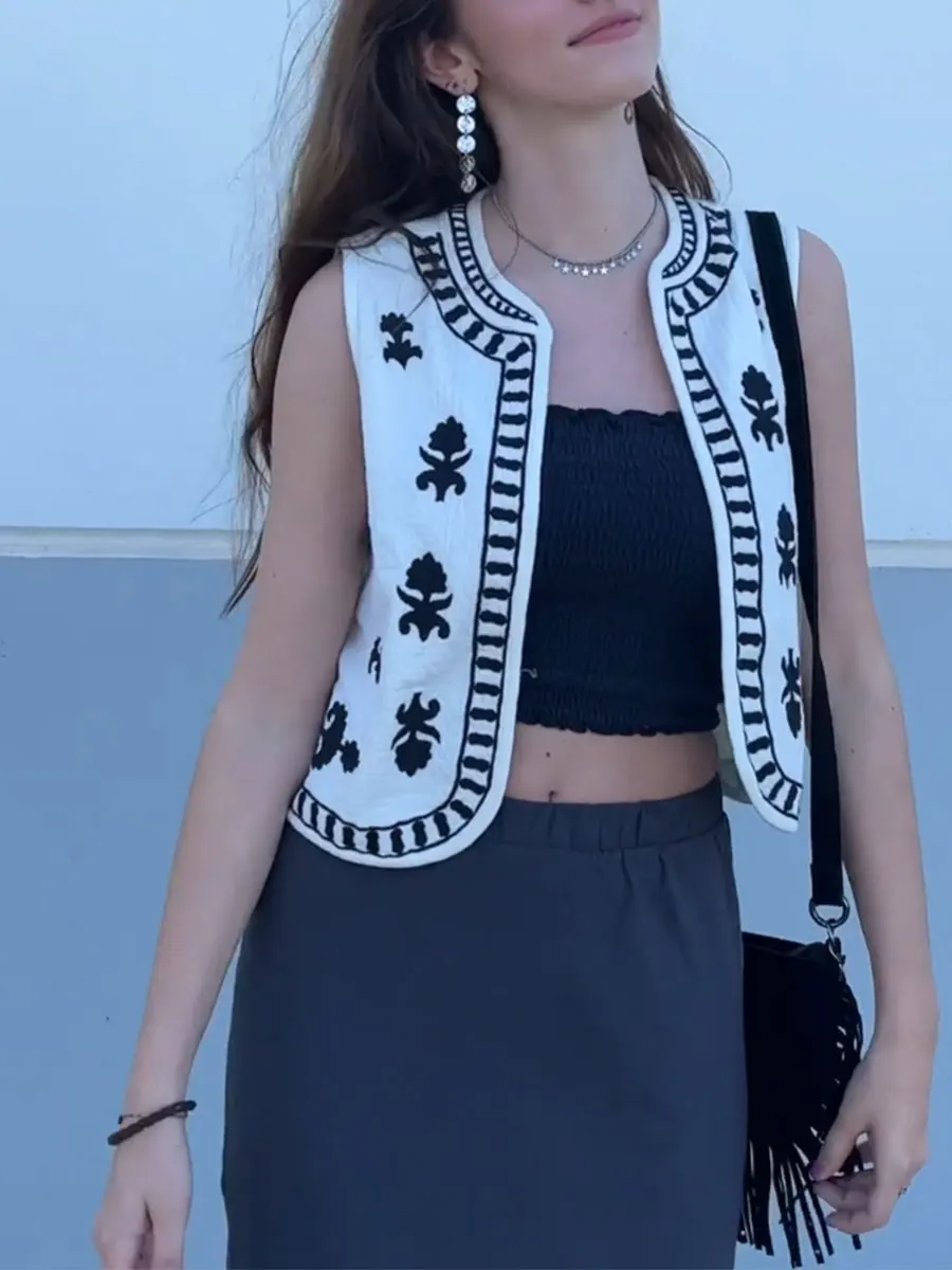 Рисунок 6 - Женский винтажный укороченный жилет