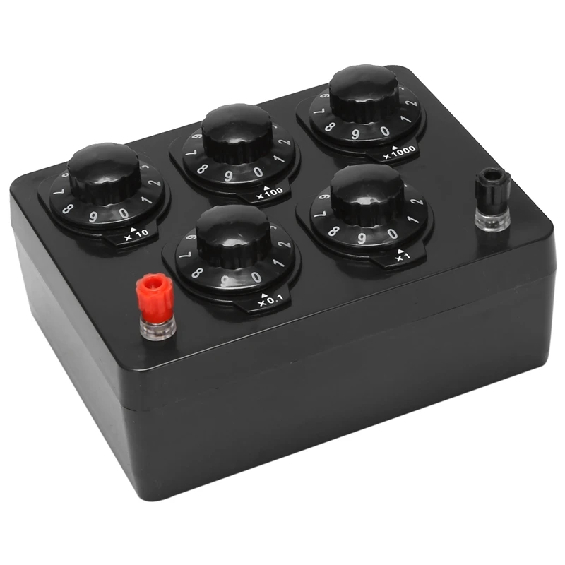 Черный блок сопротивления железный переменный десятичный резистор 0-9999 9 Ом 165X125x60