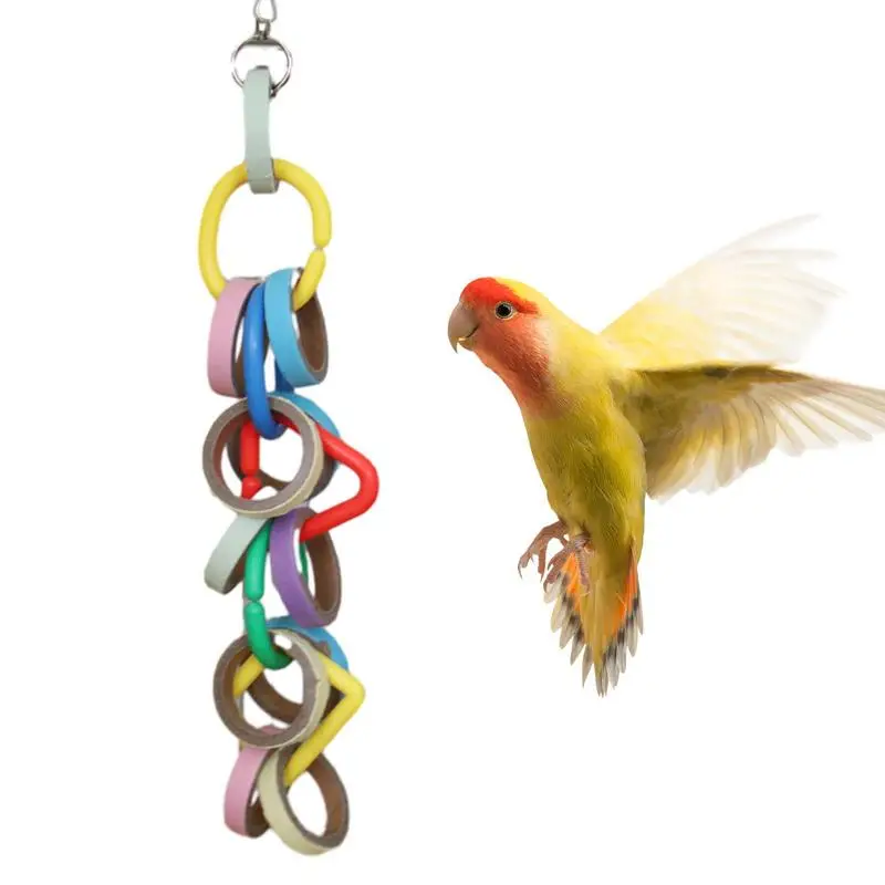 Combination Bird Toys Set Swing Multi Layer Basket Bird Cage Accessories For Rope Bungee Bird Toys