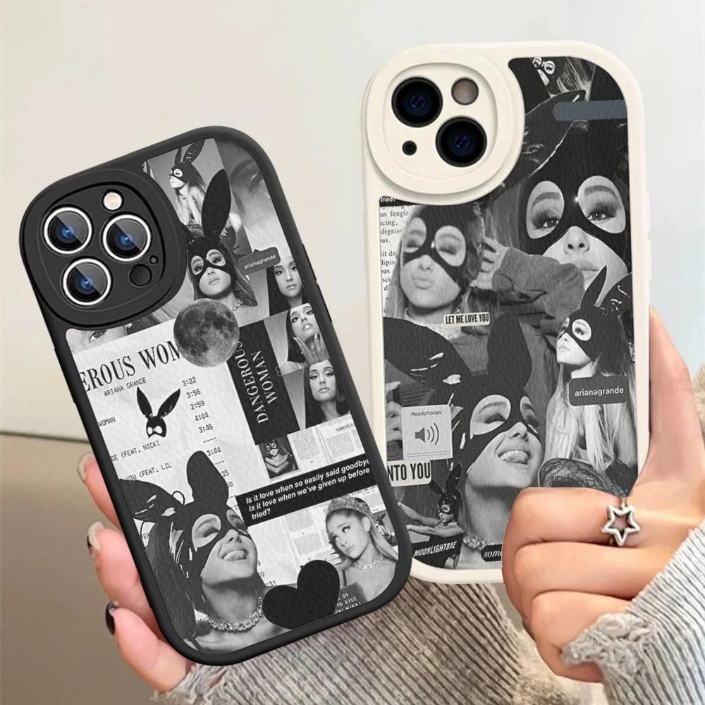 Красивый чехол для телефона Ariana G-Grande из жесткой кожи iPhone 14 13 12 Mini 11 Pro Max Xs X Xr 7 8 Plus