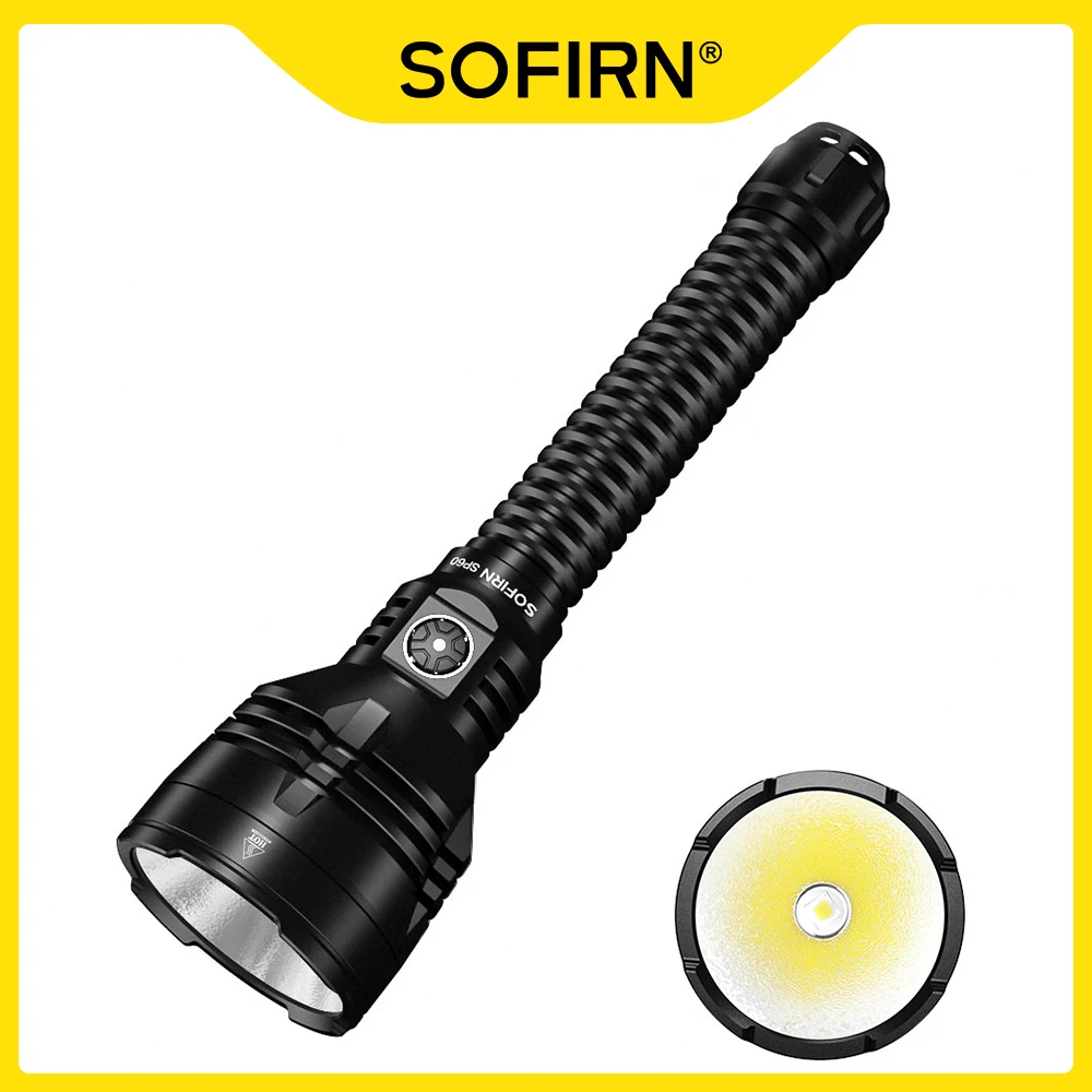 

Sofirn SP60 6800lm XHP70.3 HI 21700, мощный фонарик светодиодный Type C, перезаряжаемый фонарик с внешним аккумулятором, фонарь IP68 ATR